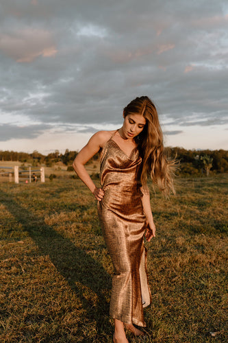 Athena Gold Dress