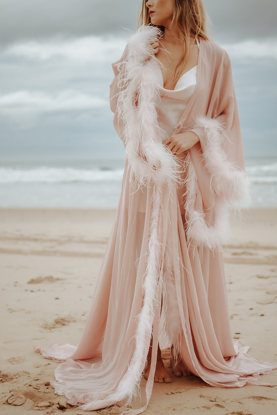 Siren Feather Robe - Pink