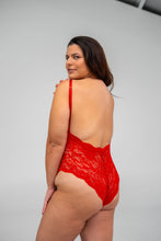Florentine Bodysuit in Red Lace