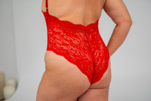Florentine Bodysuit in Red Lace