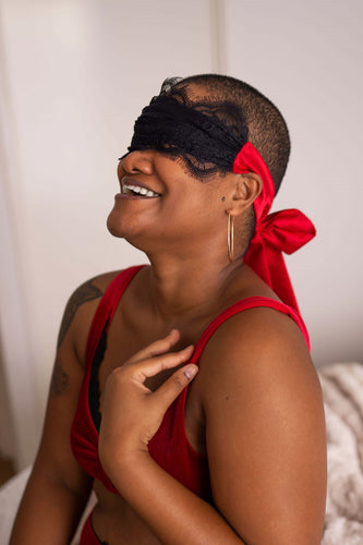 Black And Red Blindfold