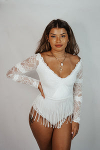 Bodysuit - Valentina Bodysuit With Tassel Skirt