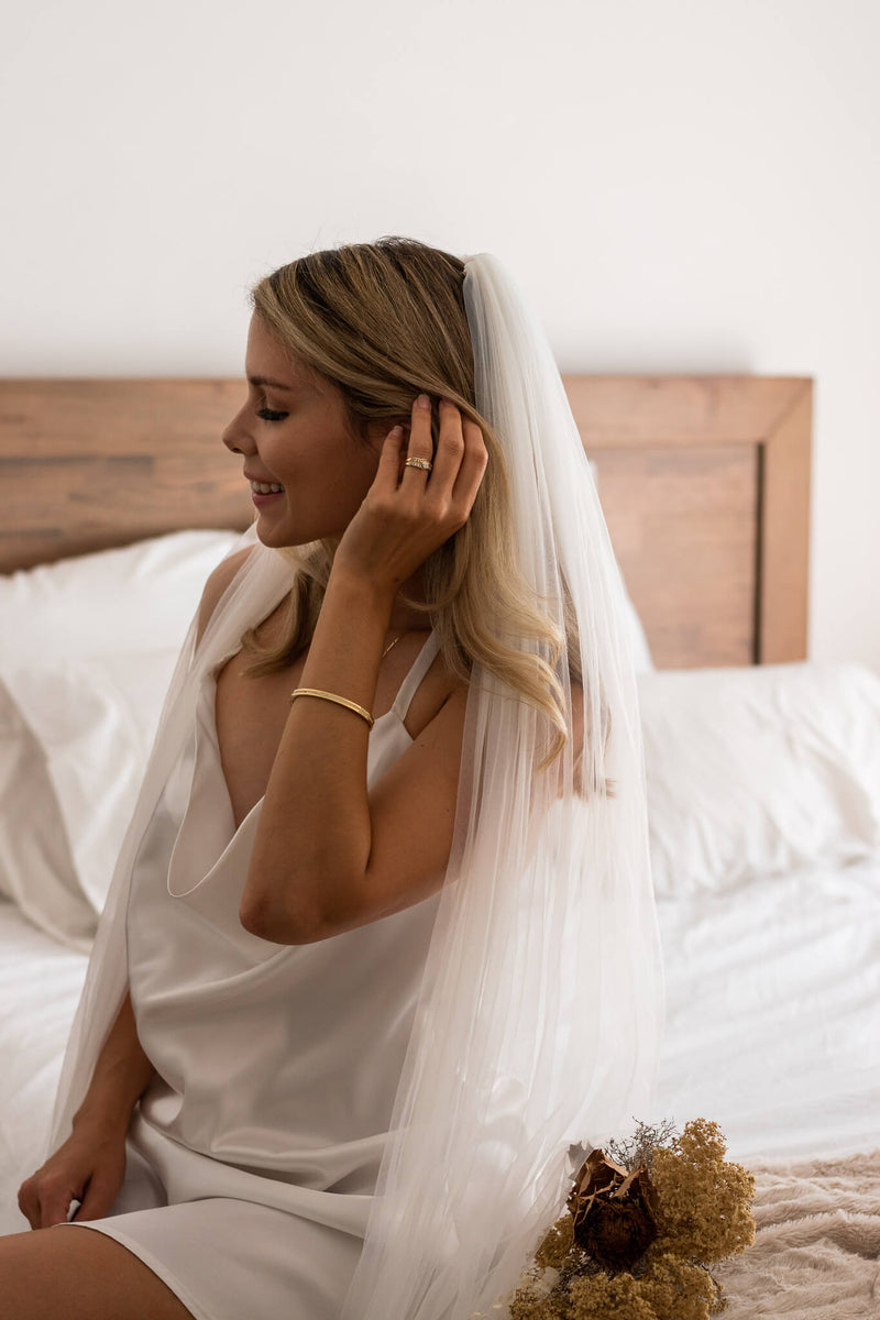 Celine Bridal Chemise with Veil – LazyGirlLingerie