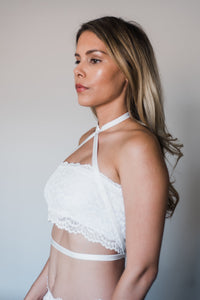Crops - Camellia Bandeau Lace Crop And Harness