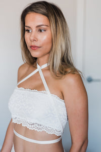 Crops - Camellia Bandeau Lace Crop And Harness