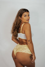 Knickers - Misty Yellow Lace French Knickers
