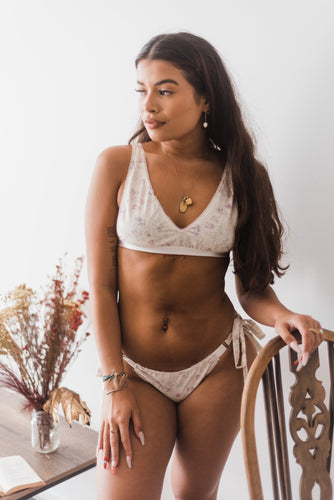 Lingerie Sets - Fleur Floral Cotton Lingerie Set