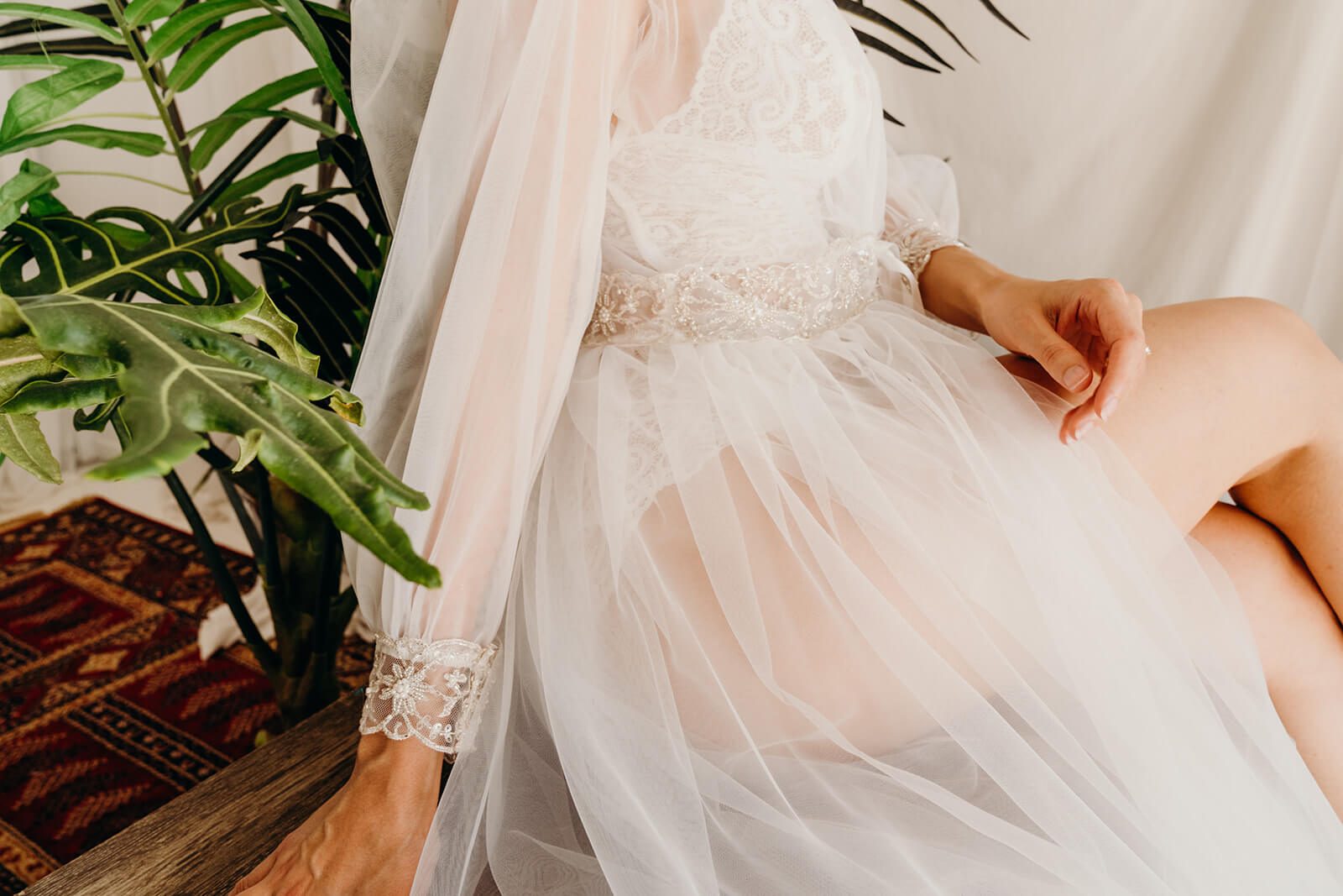 A Sheared Robe Sheer Robe - Tulle Robe for Bride – LazyGirlLingerie