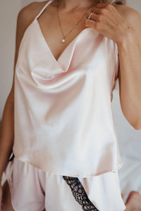 Sleepwear - Celine Blush Pink Cowl Cami